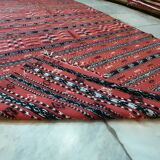 Red carpet, Moroccan striped carpet, Berber carpet 230x120cm