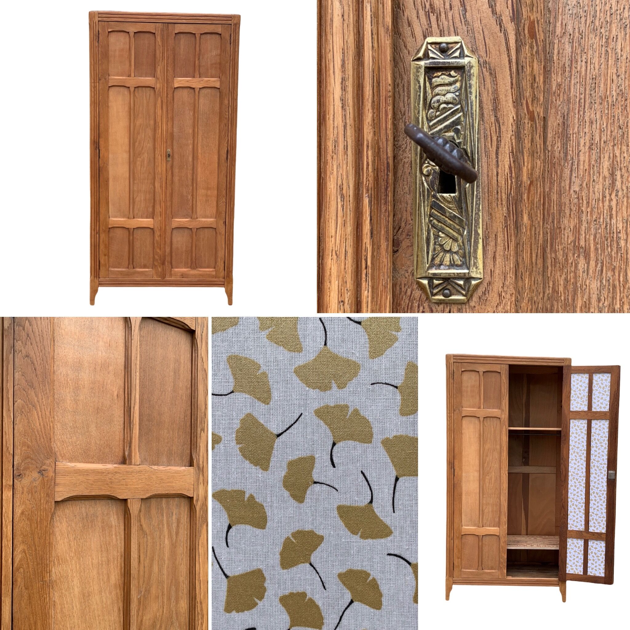 Parisian wardrobe paneled 1930 raw wood