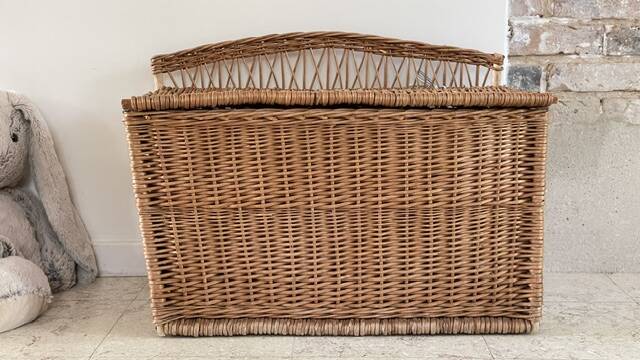 Vintage Rattan Chest Basket