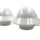Space age Set of 2 opaline glass table Lamps, Italy 1970s