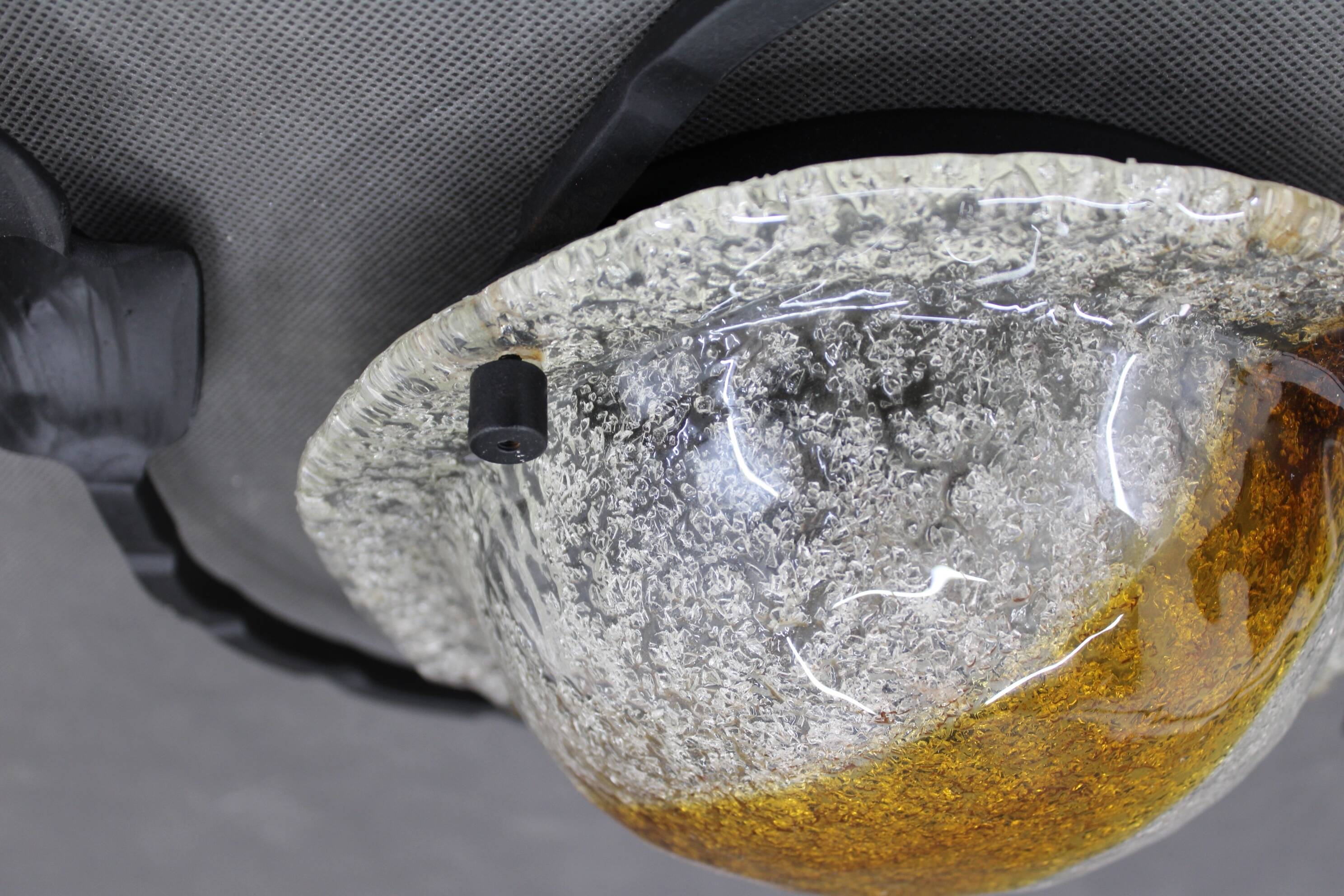 1970s Italian Wall Sculpture With Glass Shade