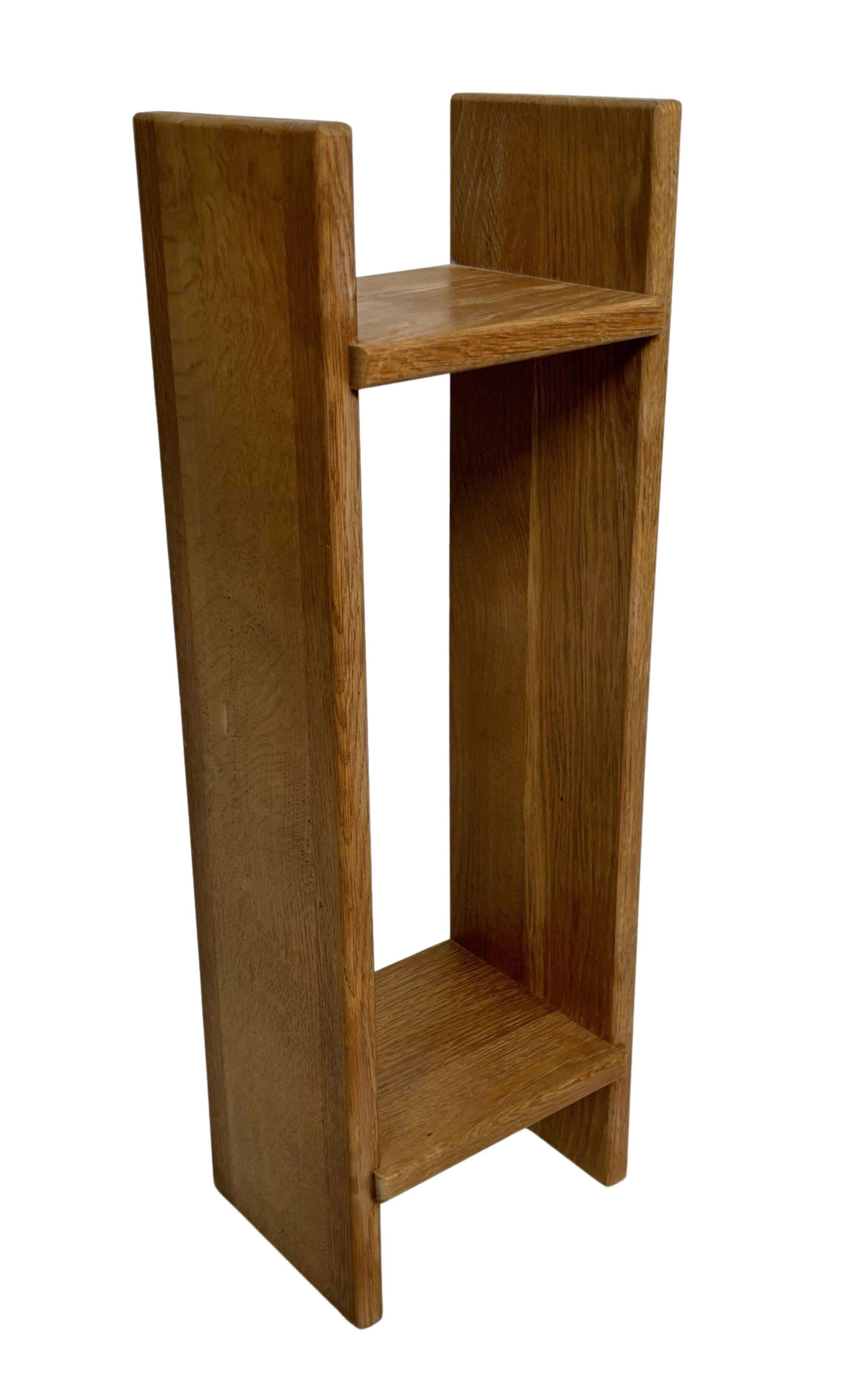 Vintage oak wall / book shelf 1970s wood minimalist design