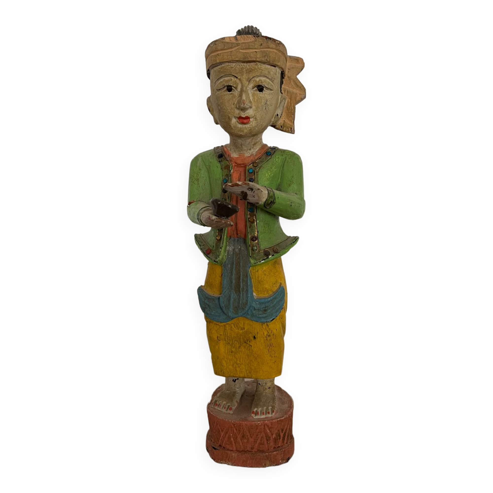 Traditional painted wooden figurine