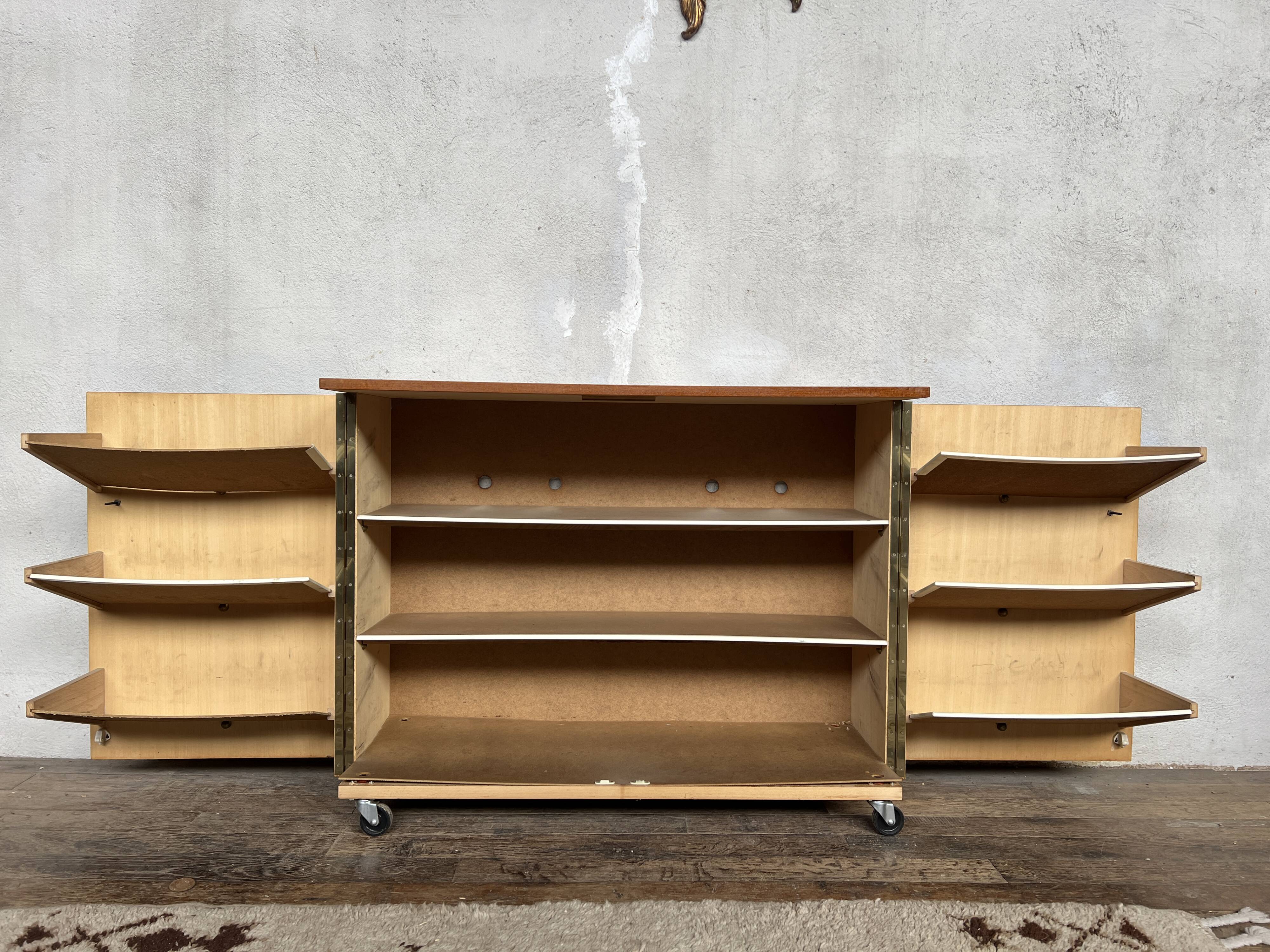 Buffet cabinet shoe cabinet on casters