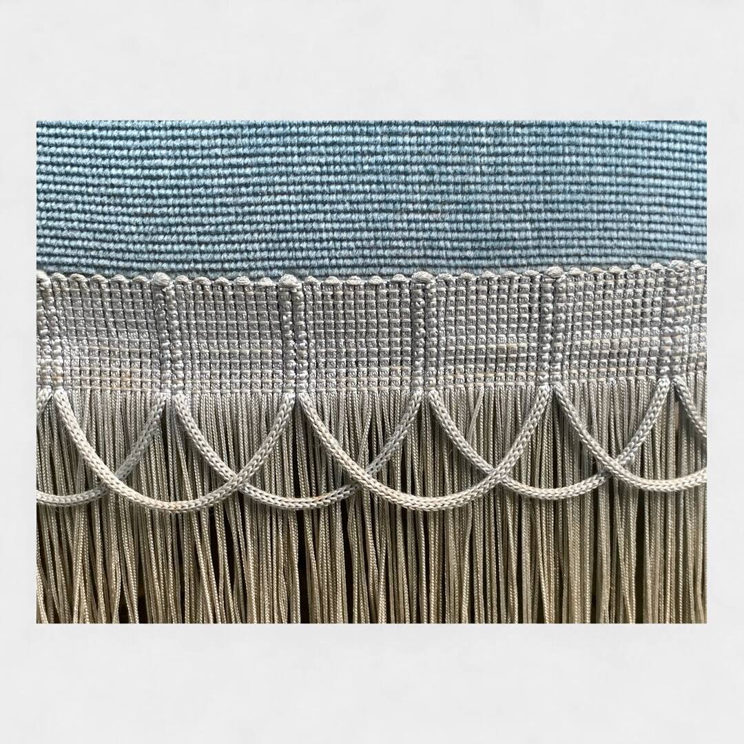 Pair of vintage blue velvet upholstered toad armchairs from the 1970s