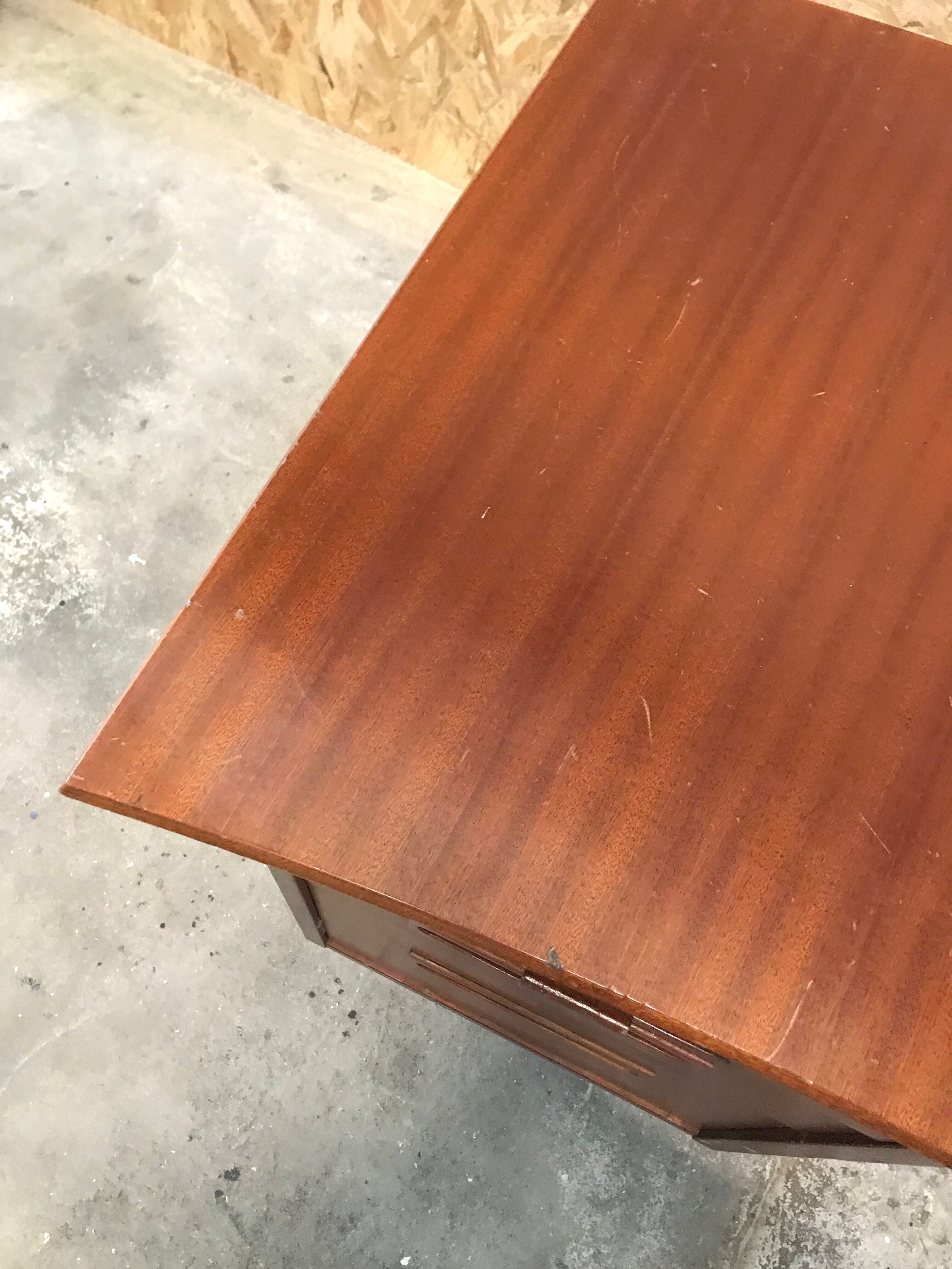 Curved desk Ordo vintage scandinavian teak