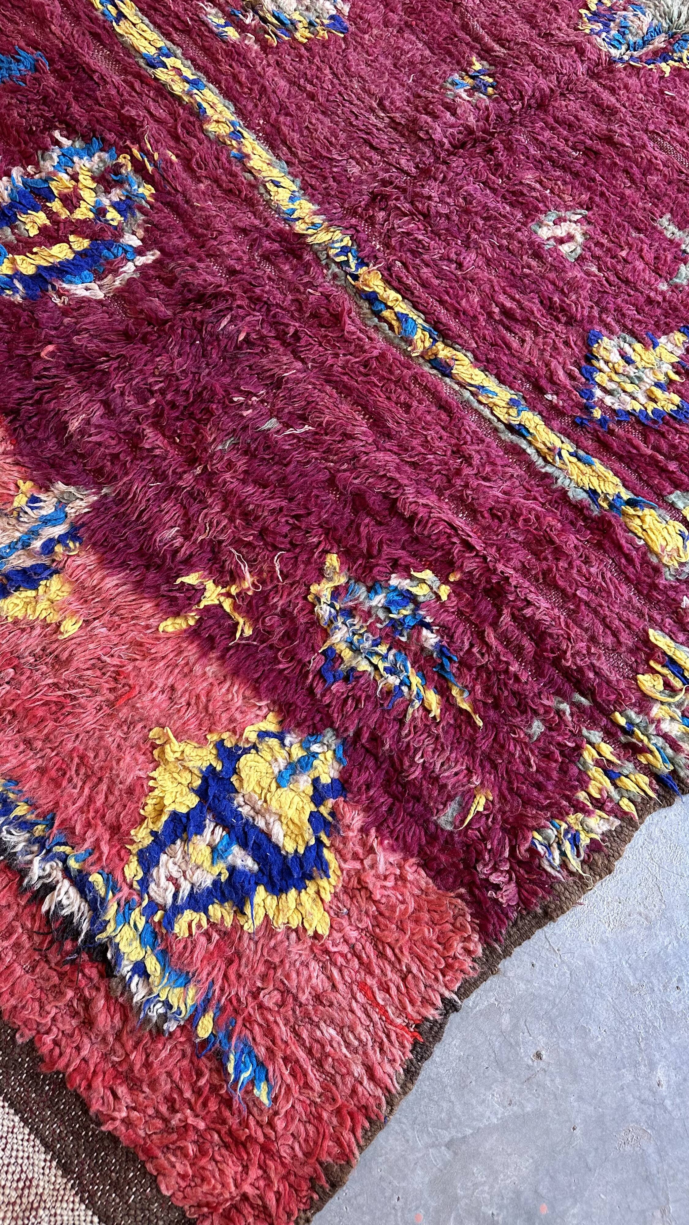 Boujad Purple Moroccan Rug - 341 x 145 cm