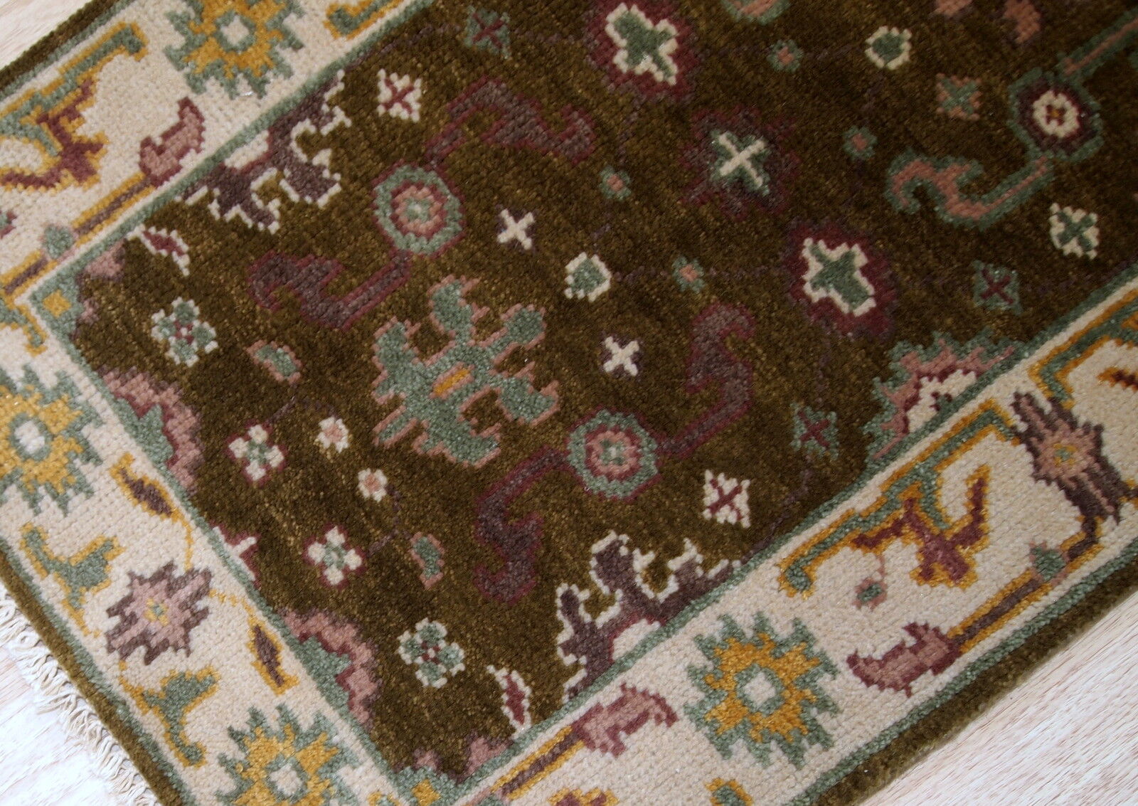 Indian Mahal handmade rug 64x97cm 1980