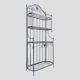 Old wrought iron garden shelf for plants