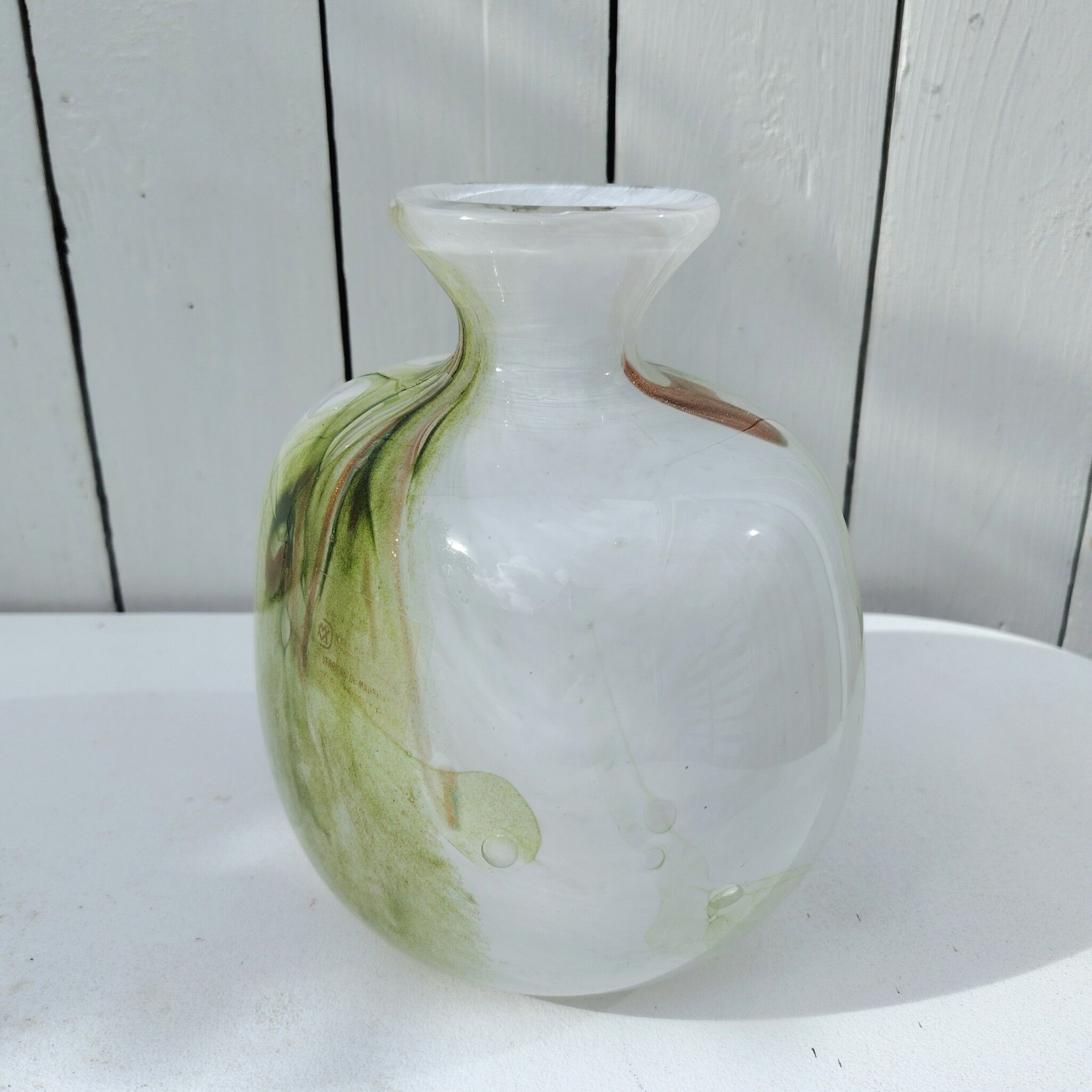 Blown glass vase, Bob the Bleis, Maure-vieil