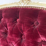 Pair of Louis XV style upholstered velvet armchairs