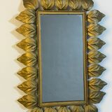 Rectangular wrought iron sun mirror from the 50