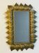 Rectangular wrought iron sun mirror from the 50