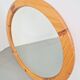 Scandinavian Round Pine Mirror, 1970s