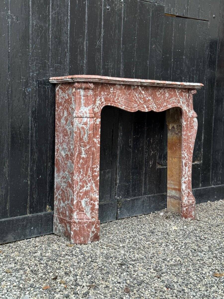 Louis XV style fireplace in Rance marble circa 1900