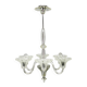 Art Deco Six-Arm Glass Chandelier, Czechoslovakia, 1930s
