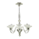 Art Deco Six-Arm Glass Chandelier, Czechoslovakia, 1930s