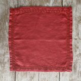 Lot de 4 serviettes à apéro anciennes - 28x28 cm - Métis
