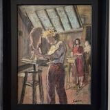 The sculpture workshop by Ossip Lubitch