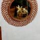 Grand miroir rotin