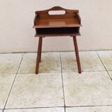 Vintage bedside table with compass legs