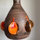 Vintage brutalist handmade German ceramic pendant lamp