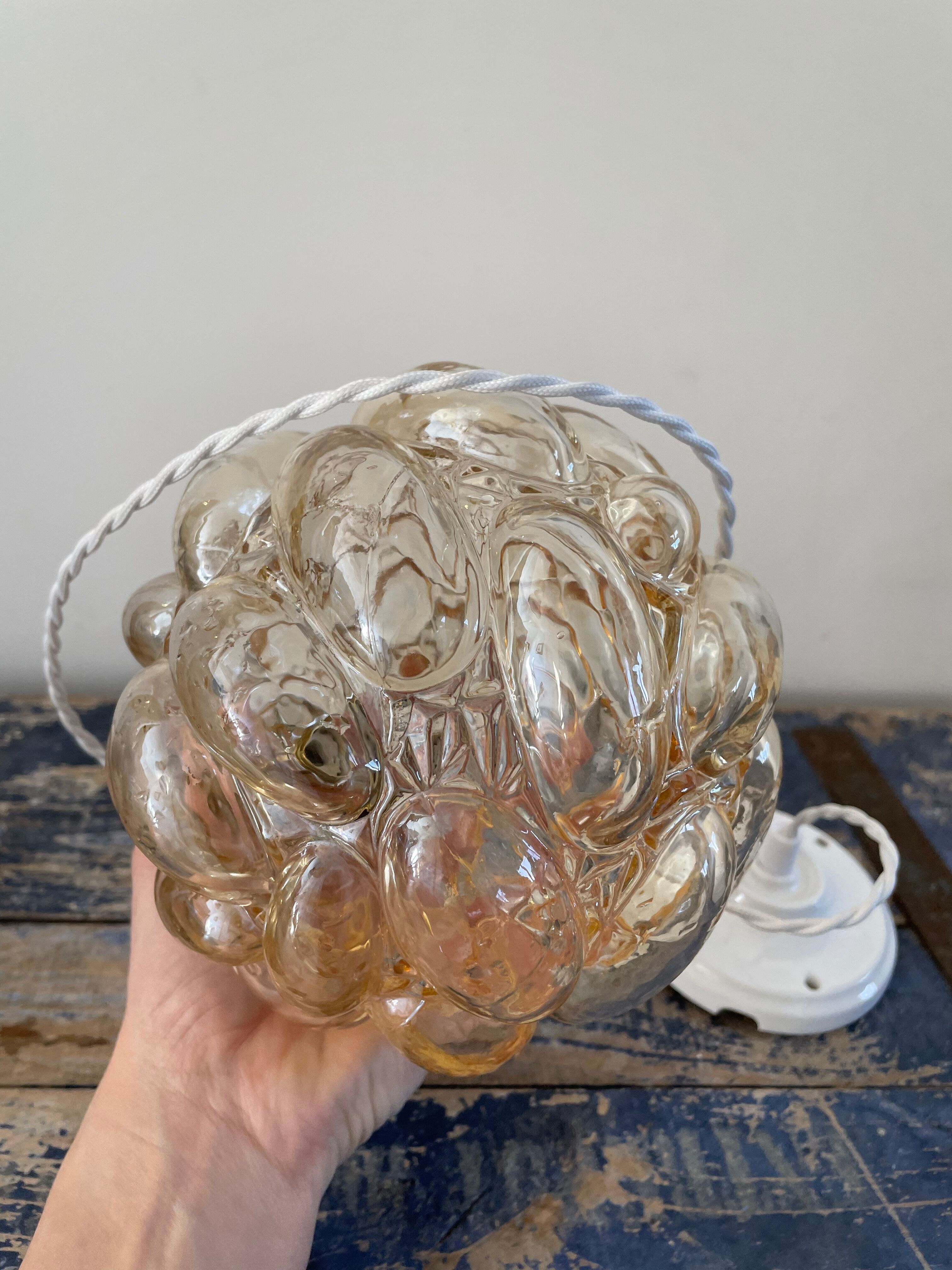 New electrified golden bubble glass pendant lamp