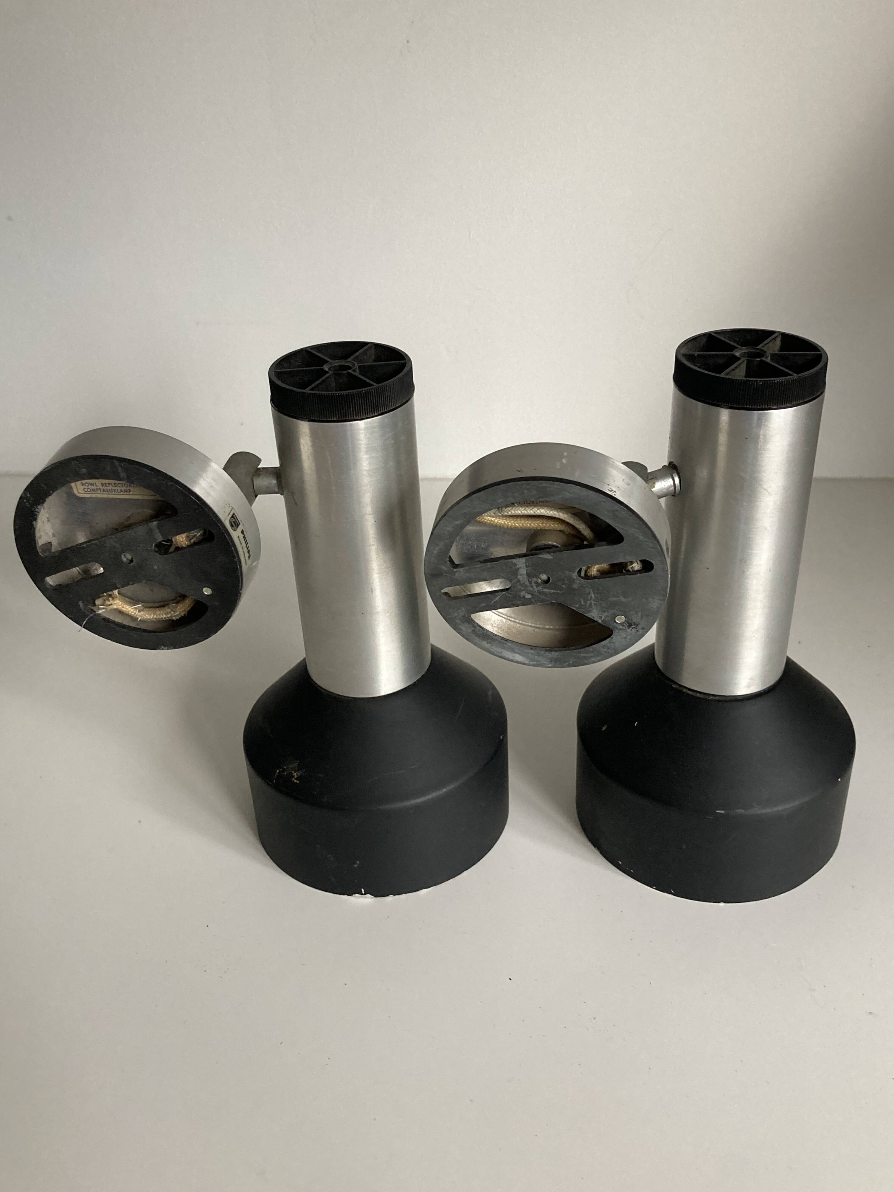 Lot of 2 vintage philips spotlights from the 70s