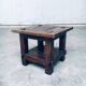 Wabi Sabi Style Oak Side Table, France, 1930s