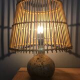 Lampe en grès céramique vintage