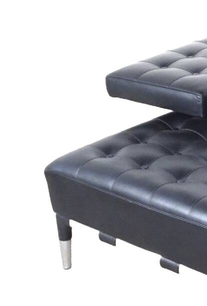Cassina Privé 231 Lounge by Philippe Stark Luxury Black Leather Sofa