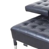 Cassina Privé 231 Lounge by Philippe Stark Luxury Black Leather Sofa