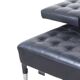 Cassina Privé 231 Lounge by Philippe Stark Luxury Black Leather Sofa