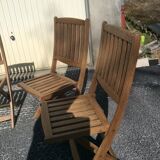 4 teak chairs from Burma
