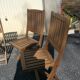 Set de 4 fauteuils en teck de Birmanie