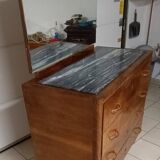 Walnut chest of drawers / dressing table