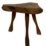 Vintage wooden side table  natural design small table