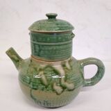 Stoneware teapot signed Pierre Lion