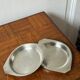 Paire de coupelles vintage en acier inoxydable