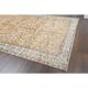 Vintage Turkish handmade wool cotton orange rug 147x251