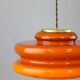 Mid-century italian brass and glass pendant lamp