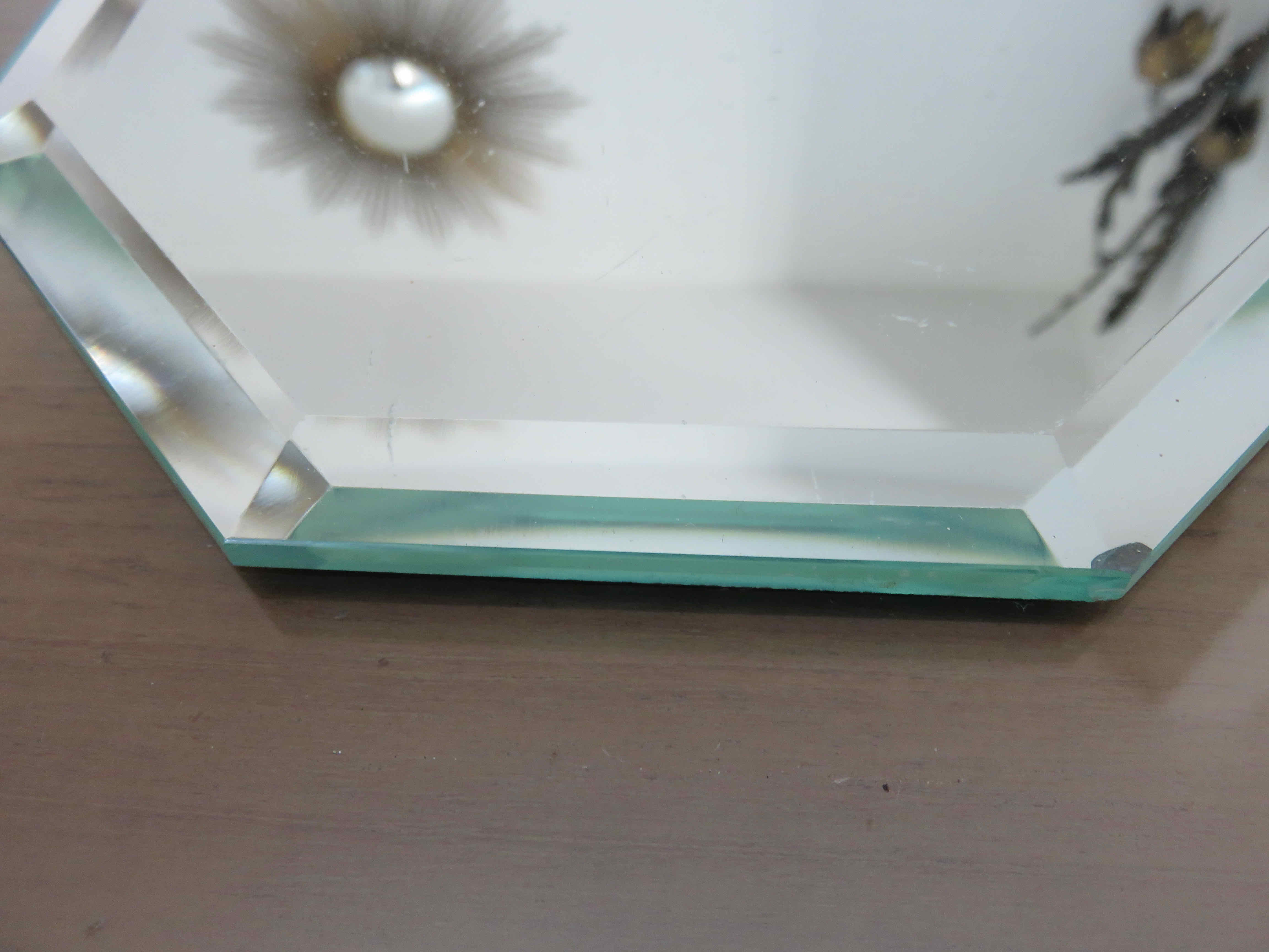 Beveled octagonal mirror 40s 50s