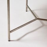 Table ronde Sven Markelius 'Markelius01' – Édition limitée Design 1930 en acier inoxydable et noyer