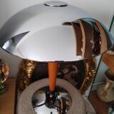 F LINE chrome and wood desk lamp