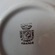 Coupelles vintage Digoin Sarreguemines. Décalcomanies de fleurs