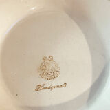 East German GDR Vase from 1960s with Hand-Painted Flowers, Steingutfabrik Dresden, Villeroy & Boch