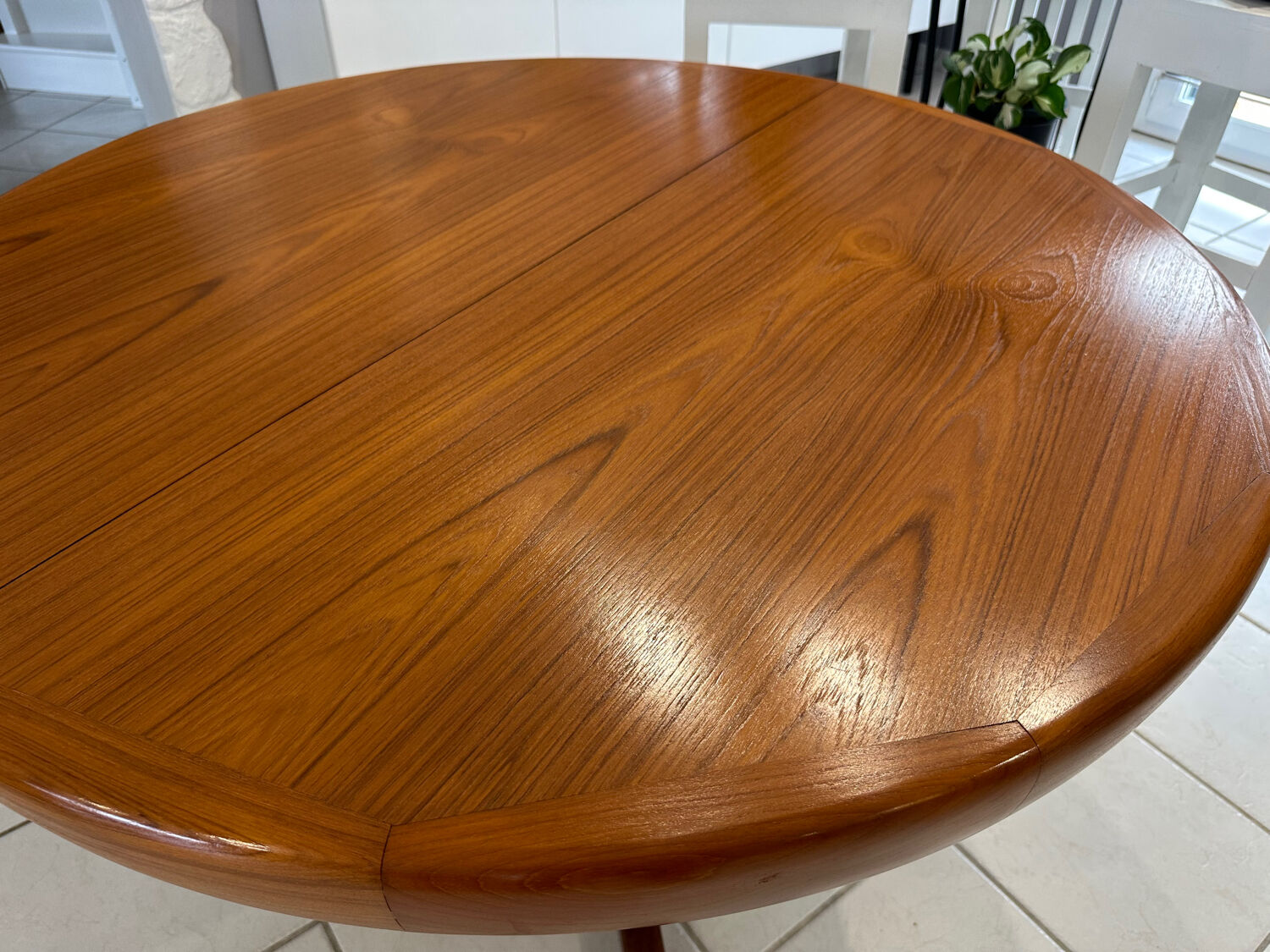 Extensible Baumann teck table vintage 1970