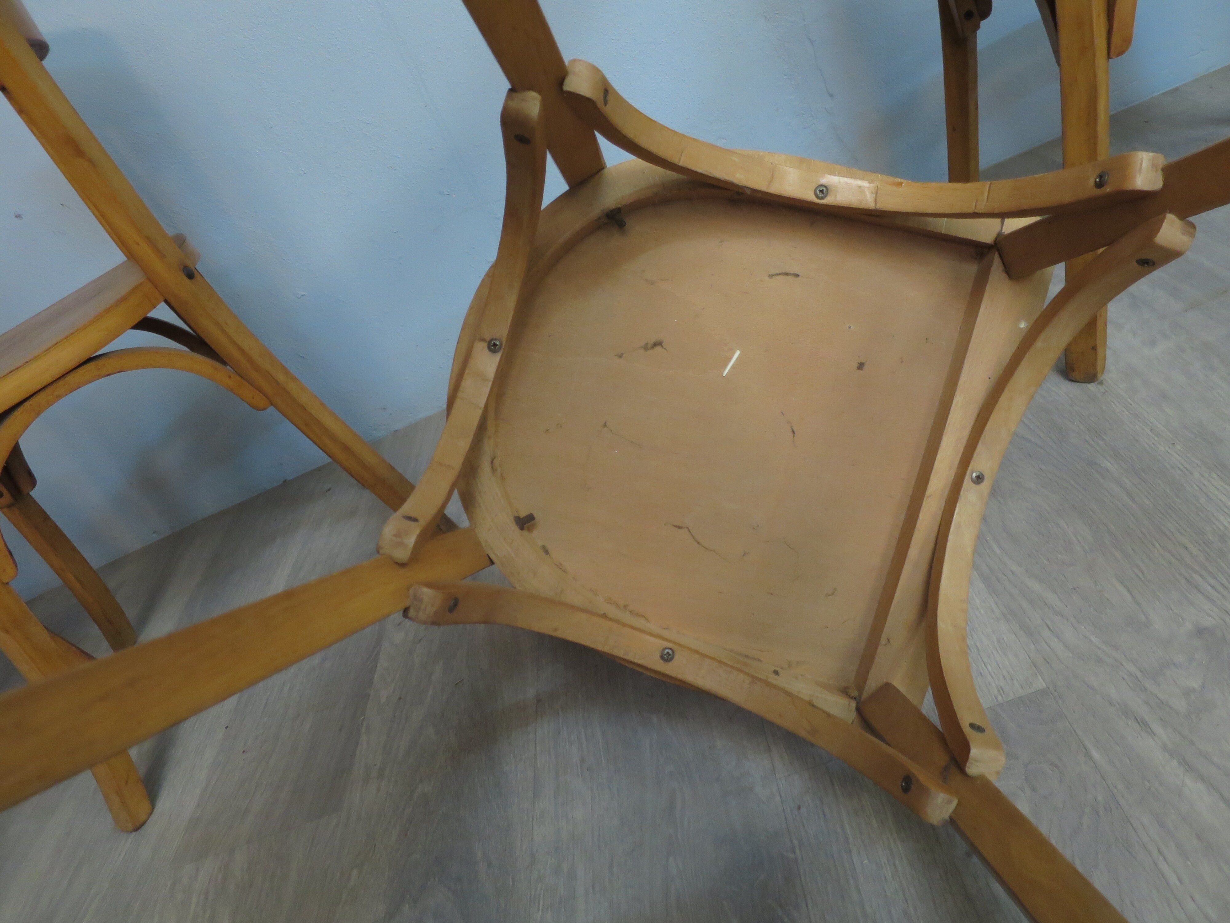 Set of 4 chairs bistros 50s /60
