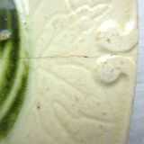 Salins art deco white dabbling plate pink parakeet and lavaters