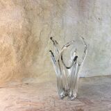 Vase en cristal style Daum forme libre